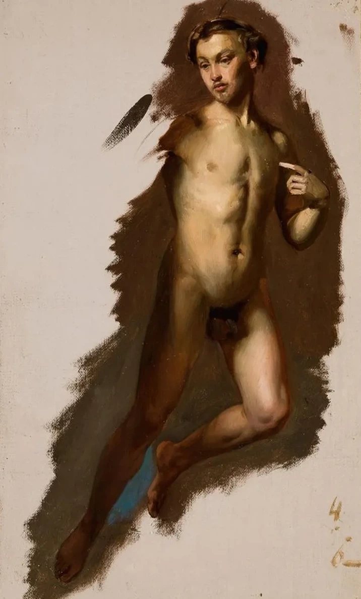 Study of the Amor Figure to the Painting Wedding Procession of Amor and Psyche