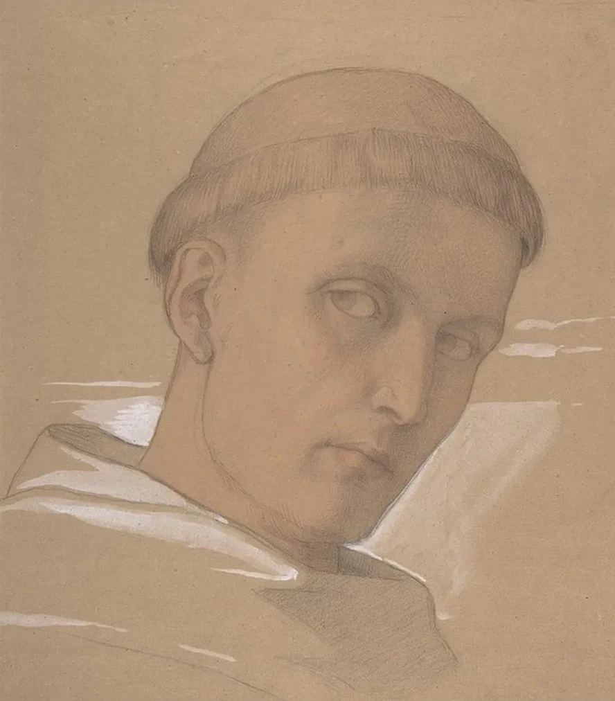 Study of the Head of St. Augustine, for the Painting of the Madonna and Child with Saint Augustine and Bonifac