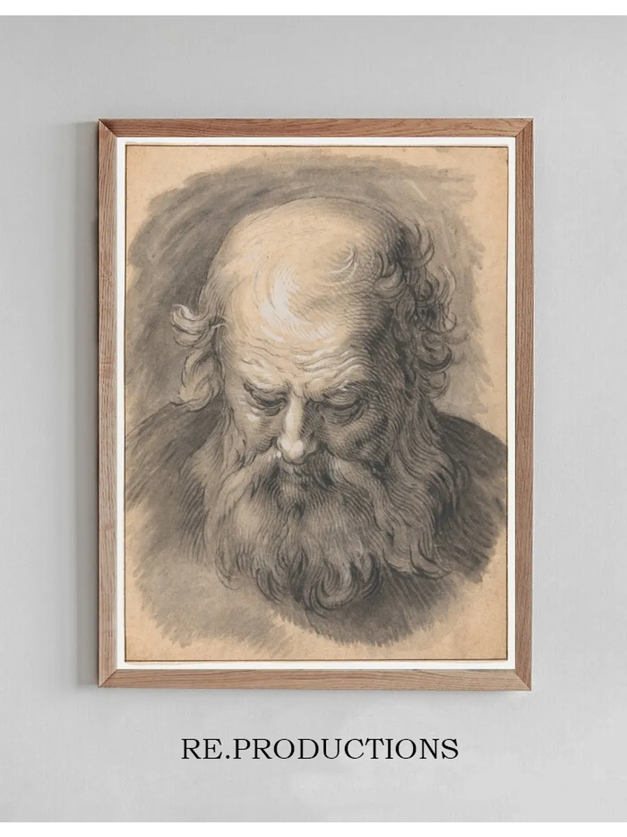 Study of the Head of a Bearded Man