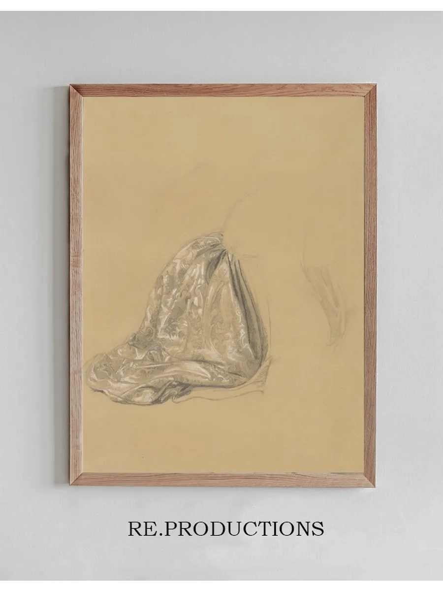 Study of the Kneeling Lady's Dress for the Painting the Upbringing of Sigismund Augustus