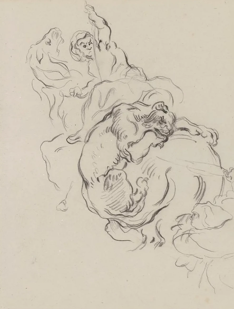 Study of the Lion Hunt