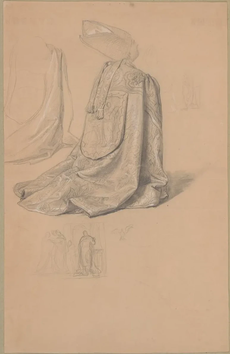 Study of the Figure of Pius IX for the Painting the Immaculate Conception of the Blessed Virgin Mary