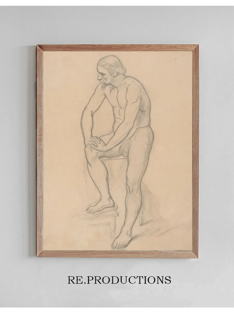 Study of the King Figure for the Painting Death of Barbara Radziwi (nude, Variant)