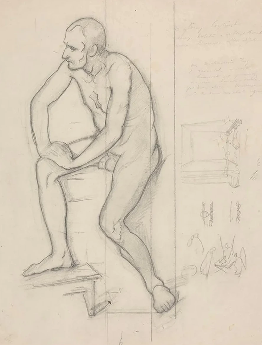 Study of the King Figure for the Painting Death of Barbara Radziwi