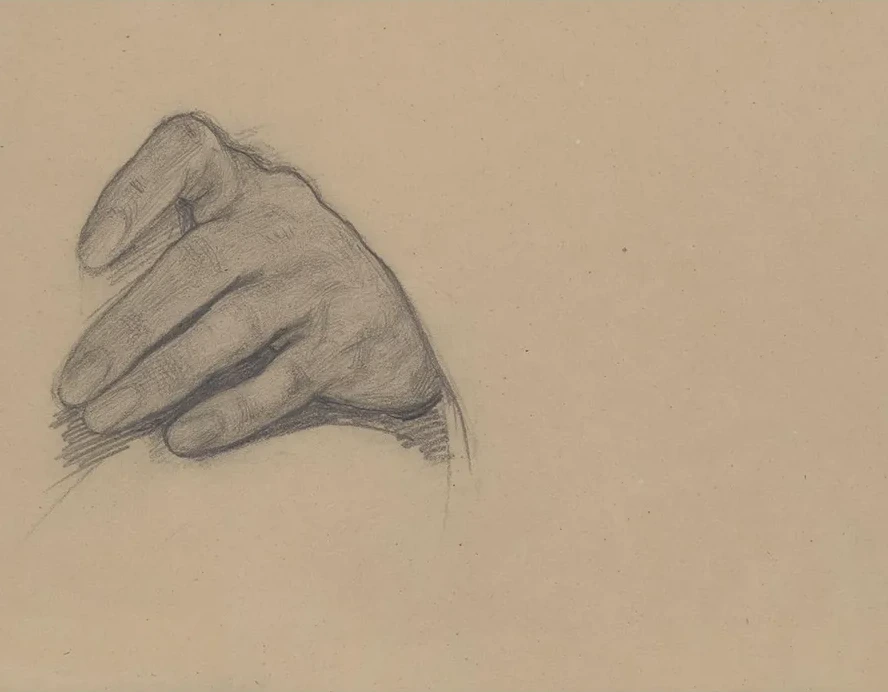 Study of the Left Hand of W Adys Aw Jagie O for the Painting Queen Jadwiga's Oath