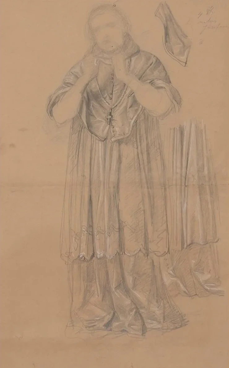 Study of the Robe of Bishop Piotr Wysz for the Painting Queen Jadwiga's Oath