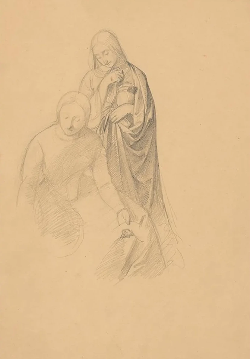 Study of Two Women to the Painting Entombment (variant)