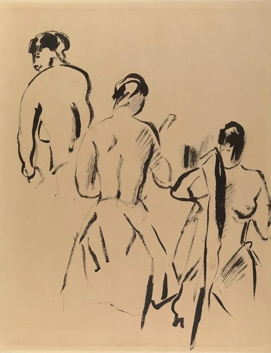 Study with Three Nudes