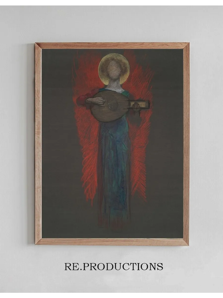 Study, Angel with MusicalInstrument