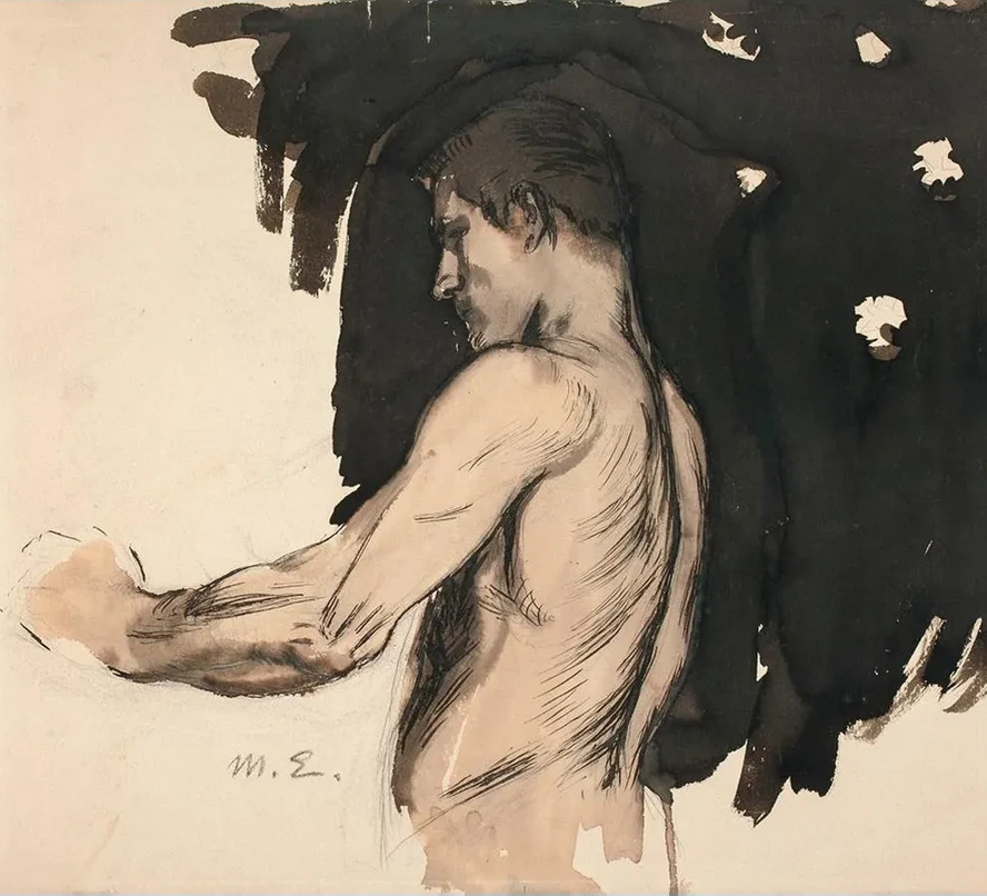 Study, Half - Length Figure of a Naked Man