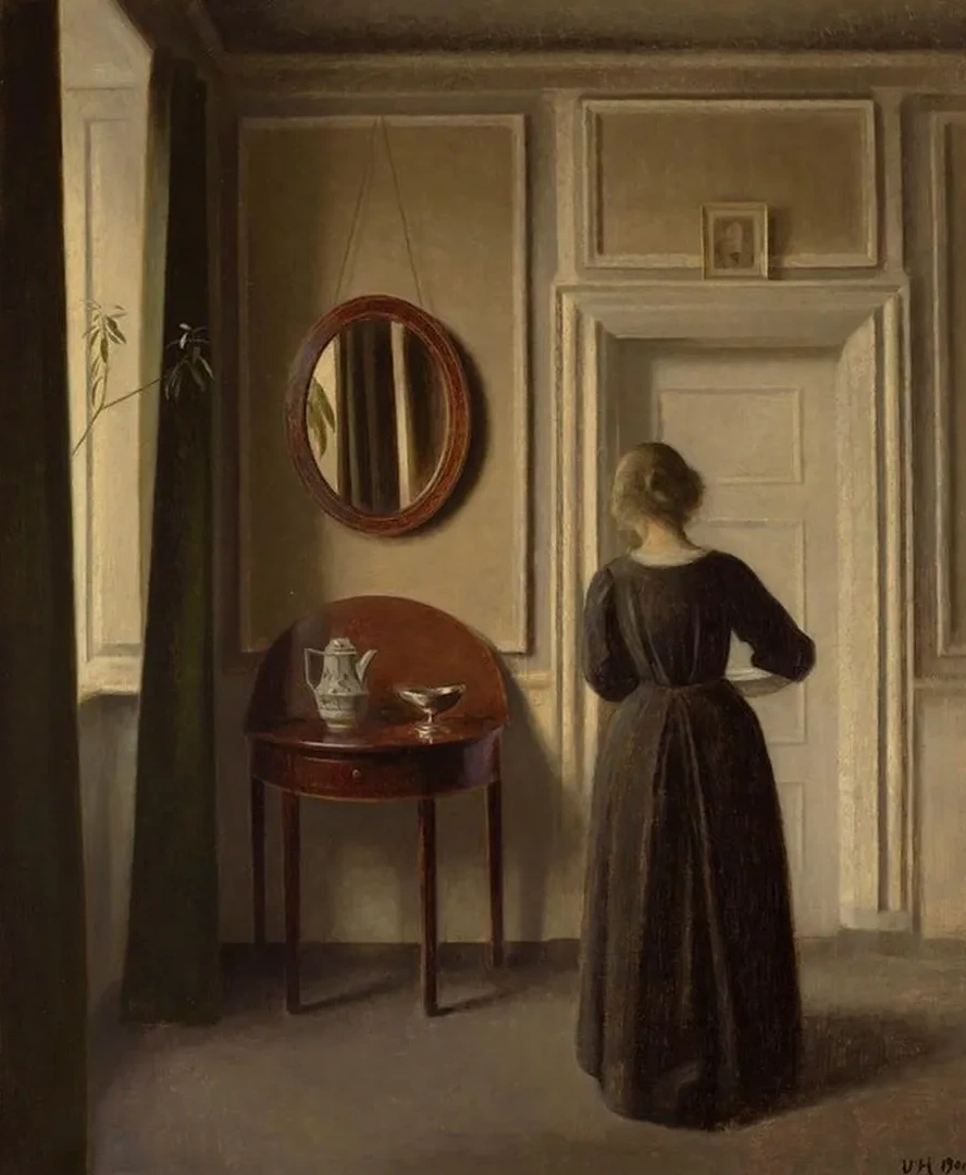 Stue (Interior with an Oval Mirror)