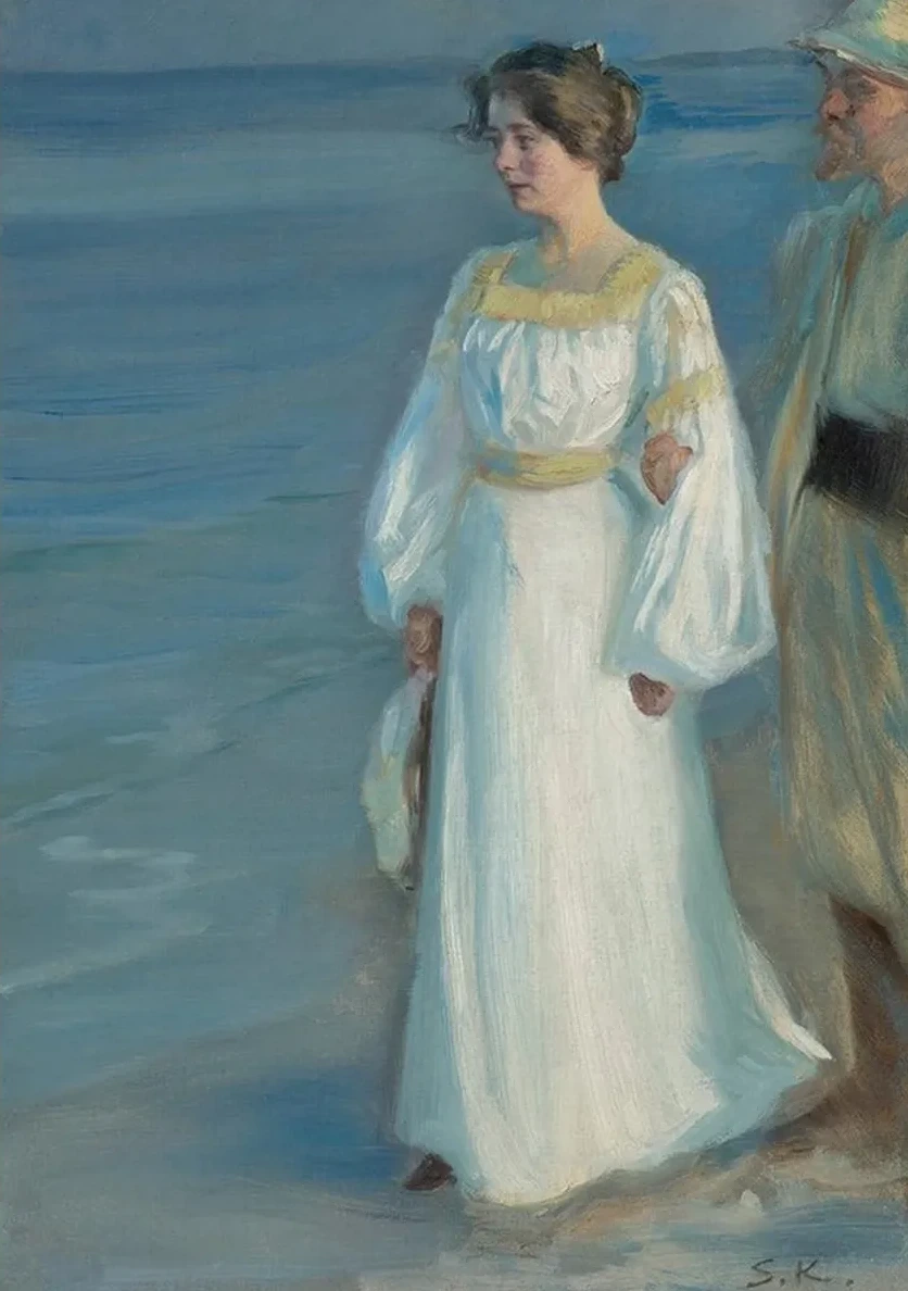 Summer Evening on Skagen Beach, Portrait of the Artist's Wife