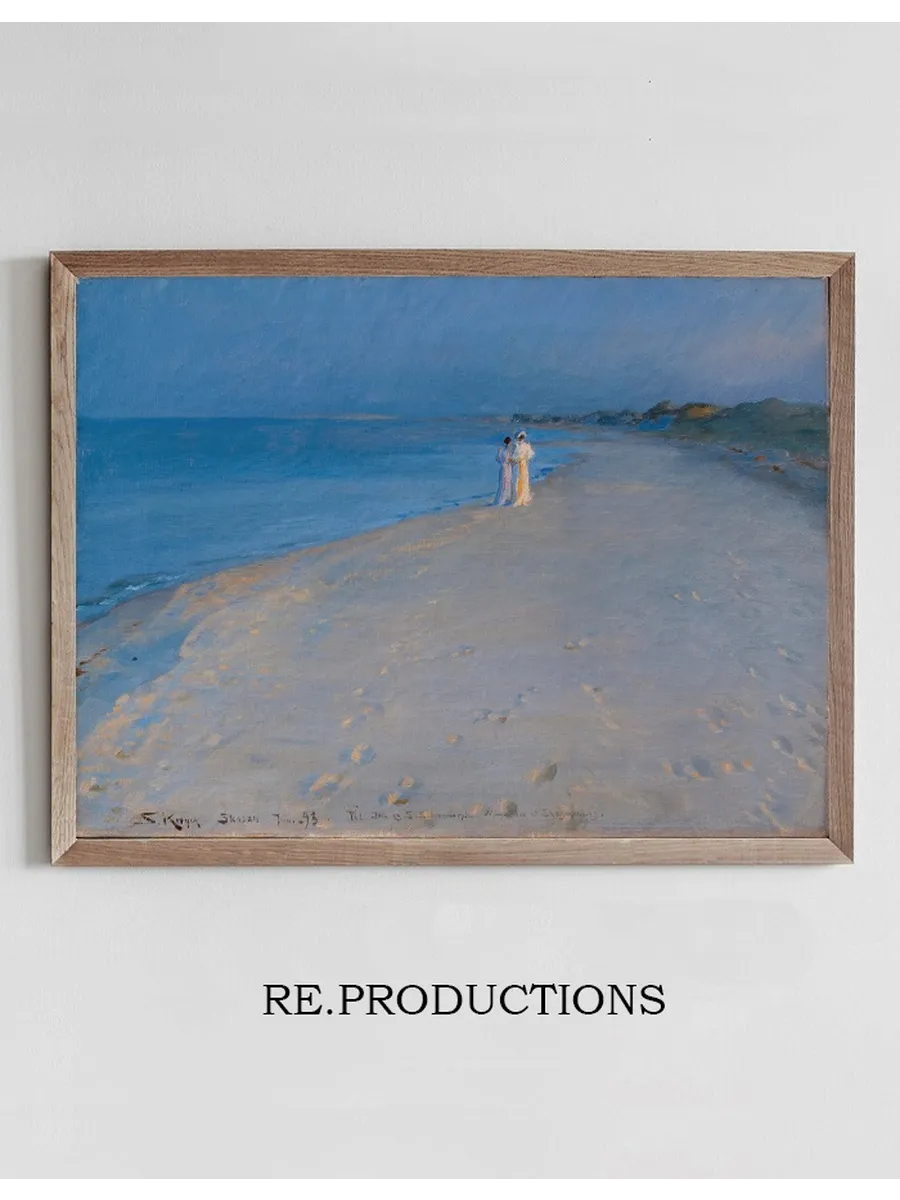 Summer Evening at the South Beach, Skagen. Anna Ancher and Marie Kr Yer (study)