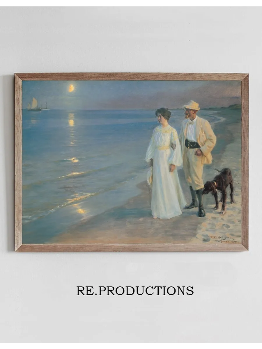 Summer Evening on the Beach at Skagen. the Painter and His Wife