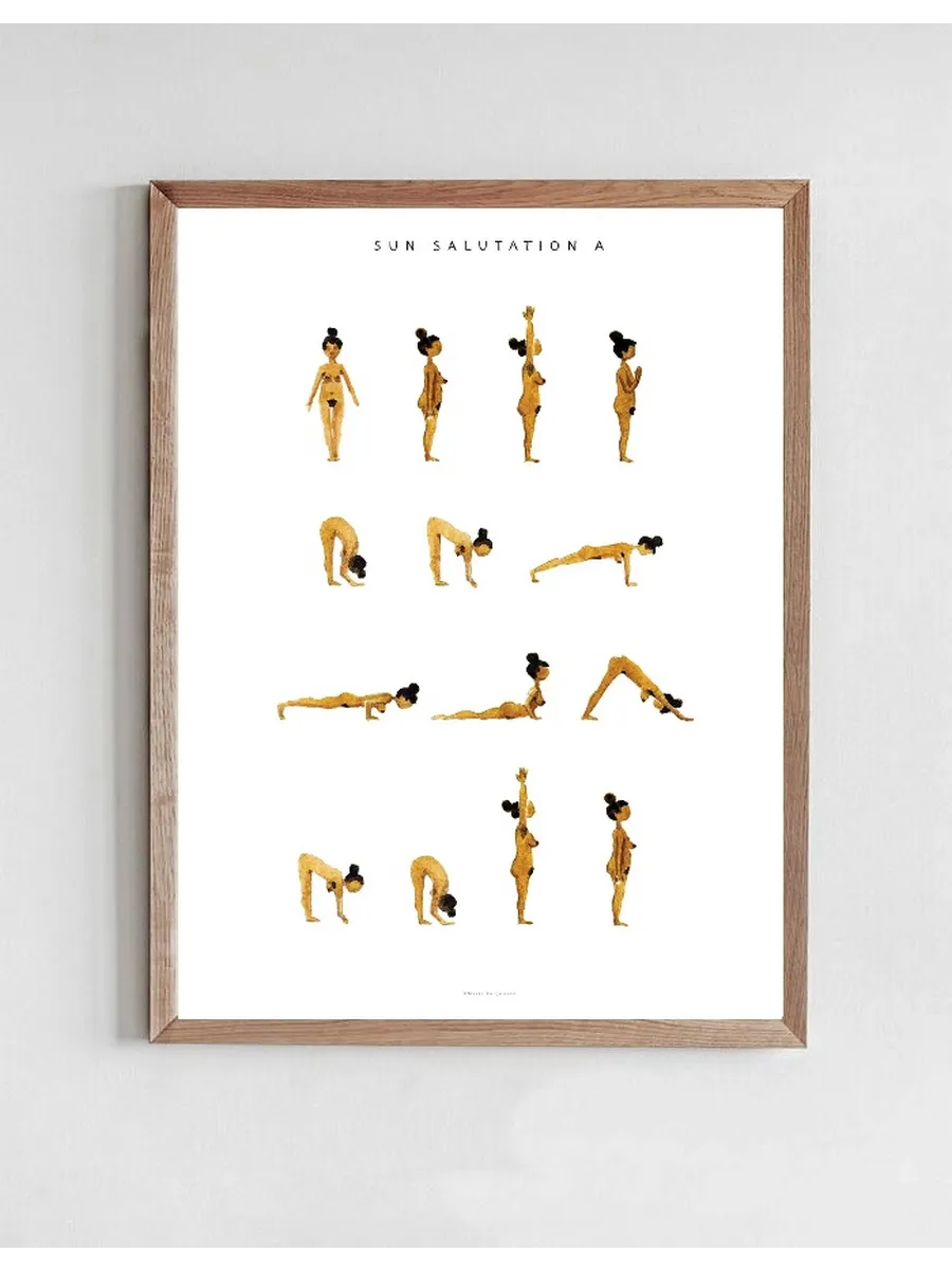 Sun Salutation A Woman Golden