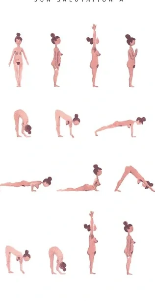 Sun Salutation A Woman Pink