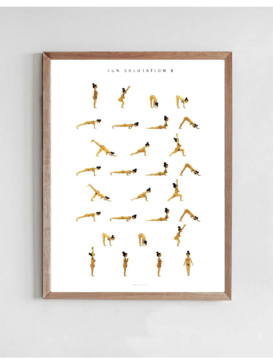 Sun Salutation B Woman Golden