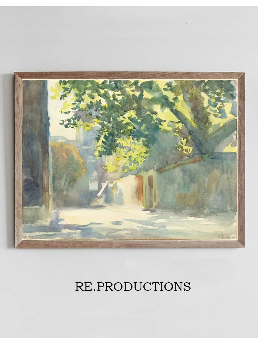 Sunlit Wall Under a Tree