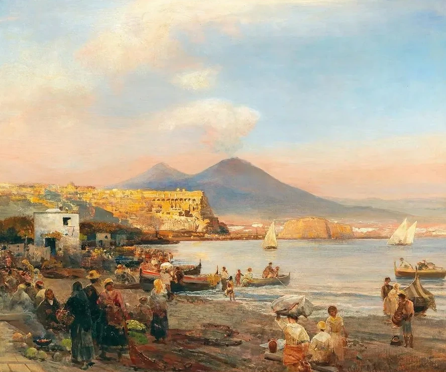 Sunset In The Bay Of Naples