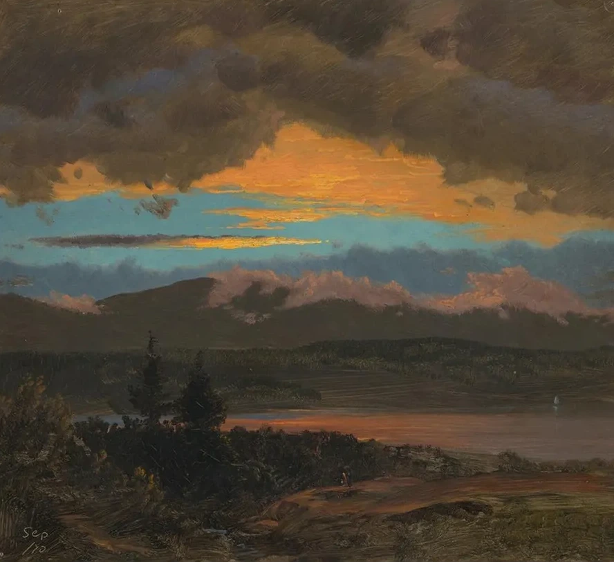 Sunset across the Hudson Valley, New York