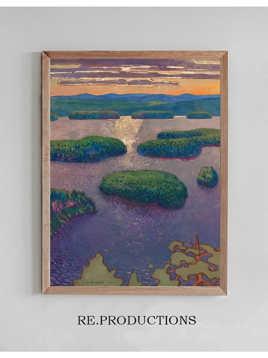 Sunset over a Lake