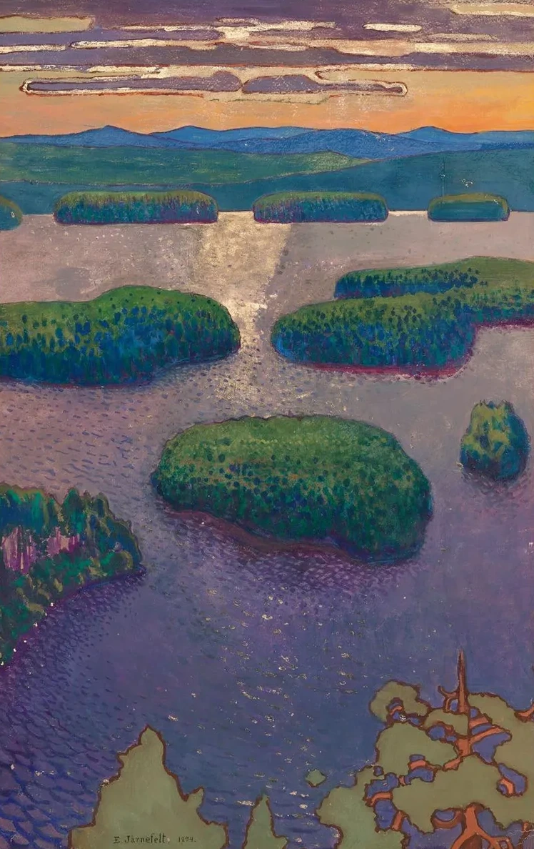 Sunset over a Lake