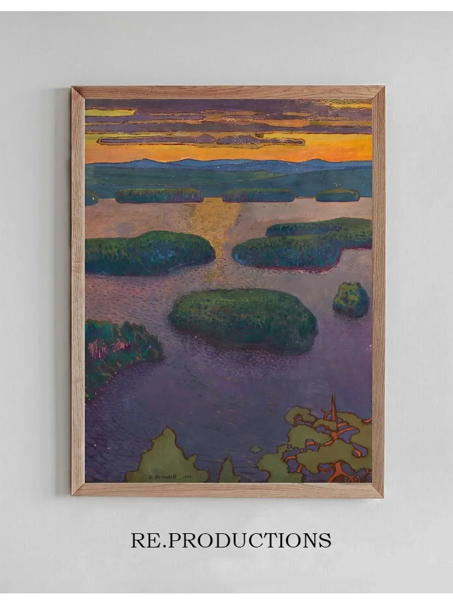 Sunset Over a Lake