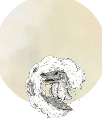 Surfing Alligator