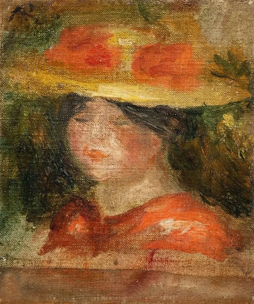 T Te de Femme En Chapeau