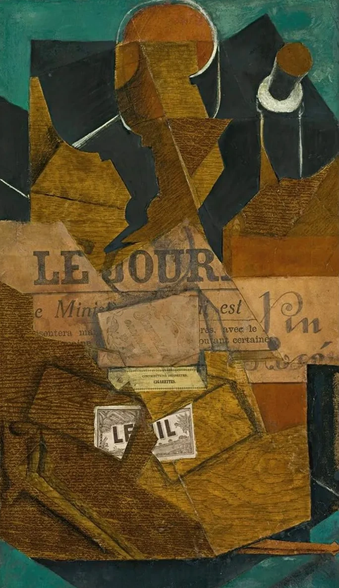 Tabac, Journal Et Bouteille De Vin Rose