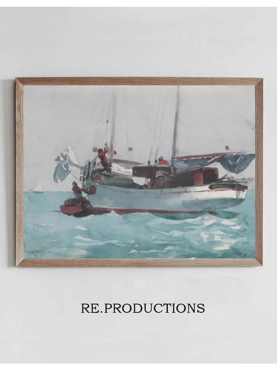Taking on Wet Provisions (Schooner Marked Newport, K. W.)