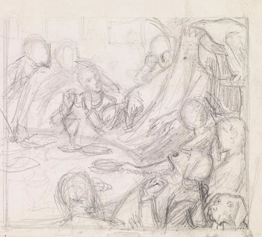 Tennyson's the Day - Dream Sketch of the King and Courtiers Awakening the Revival