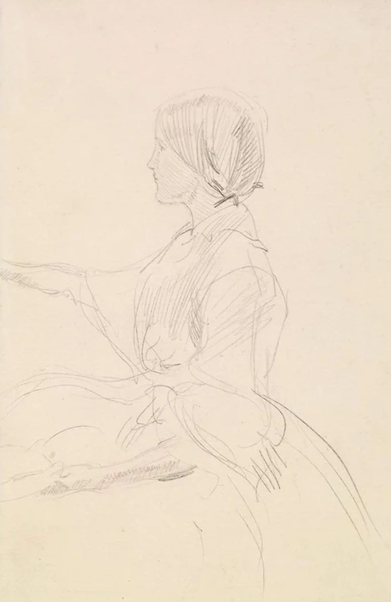 Tennyson's The Grandmother's Apology Girl Seated on Floor