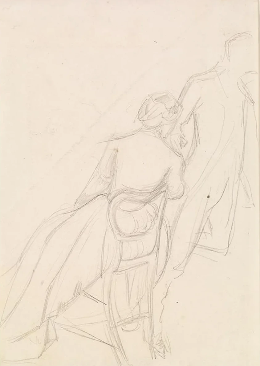 Tennyson's The Miller's Daughter Study for Husband and Wife in Arise and Let us Wander Forth