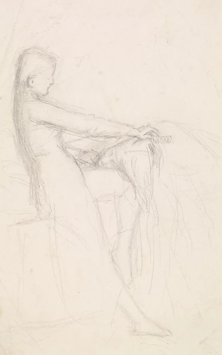 Tennyson's The Sisters Figure Sketch
