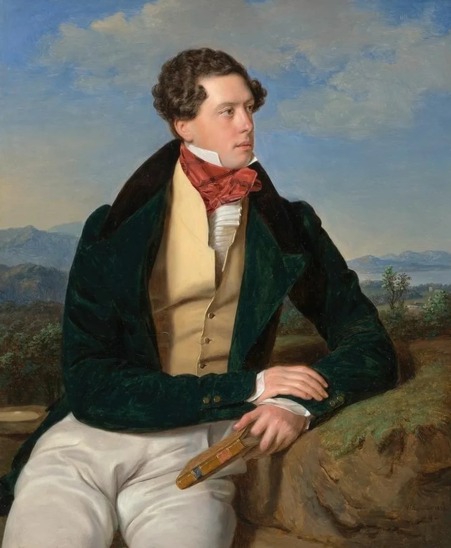 The Actor Maximilian Korn in a Landscape