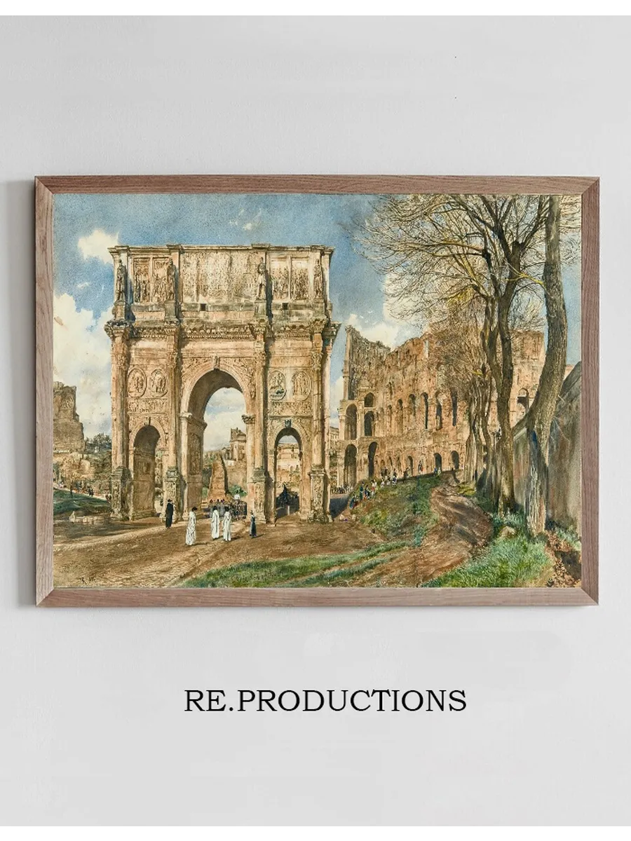 The Arch Of Constantine And The Colosseum, Rome