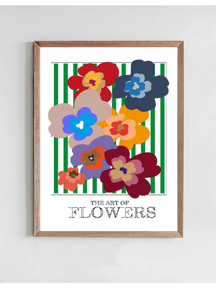The Art Of Flowers Green Stripe