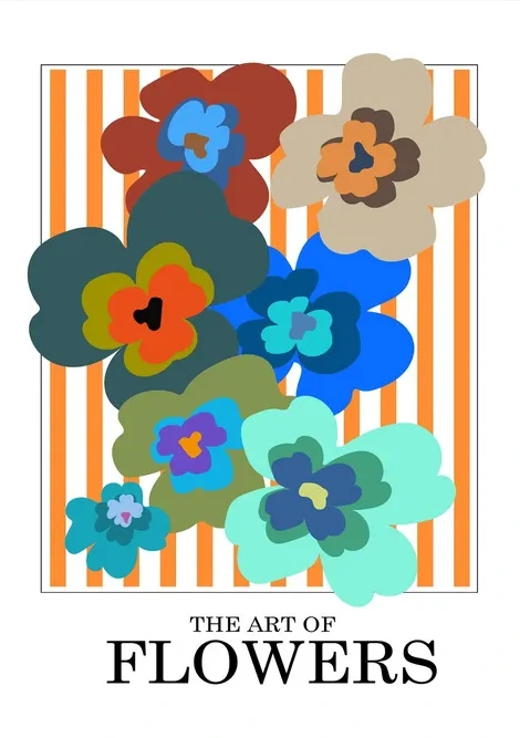 The Art Of Flowers Orange Stripe