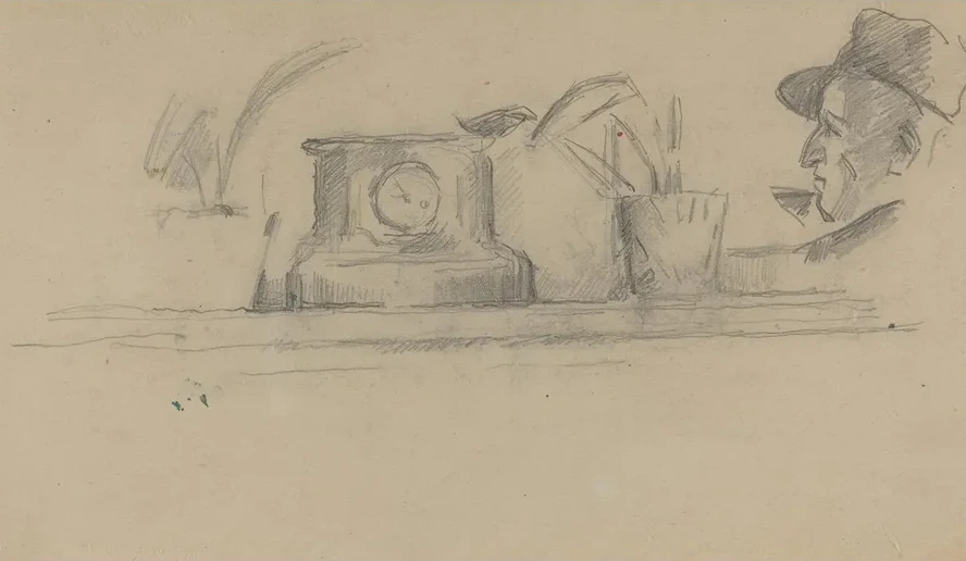 The Artist's Father and Objects on a Mantel