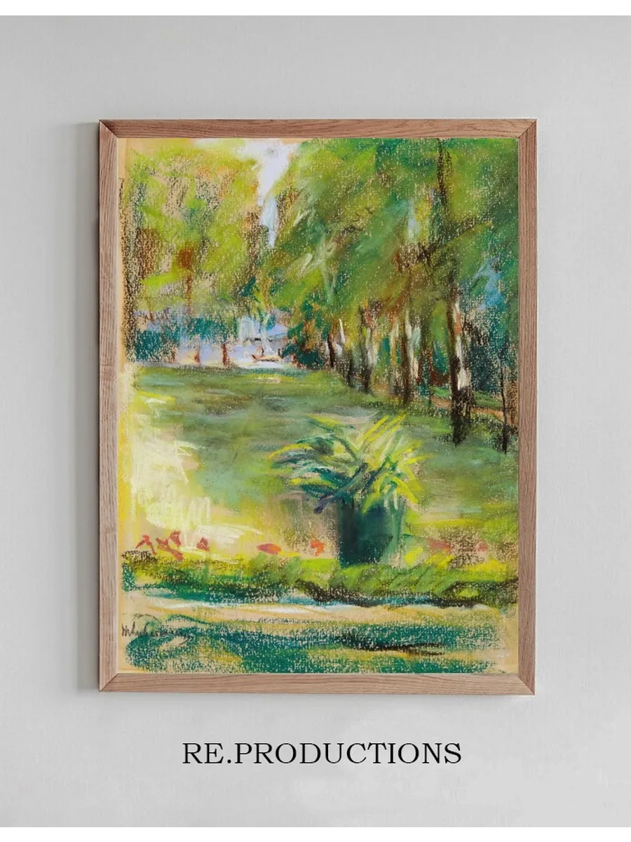 The Artist's Garden Seen to the East from the Terrace with a View of the Birch Avenue and the Wannsee