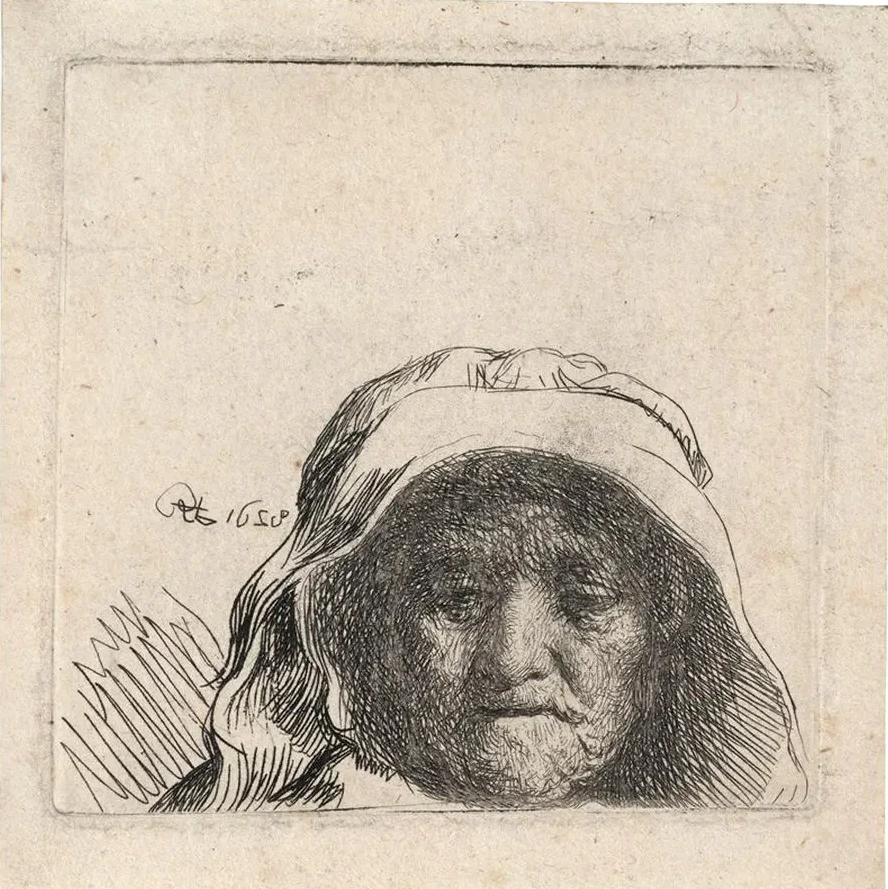 The Artist's Mother Head only, full Face