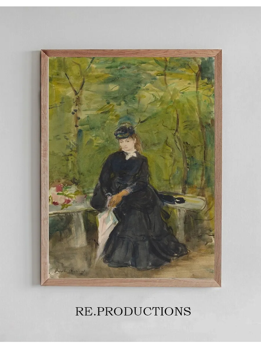 The Artist's Sister Edma Seated In A Park