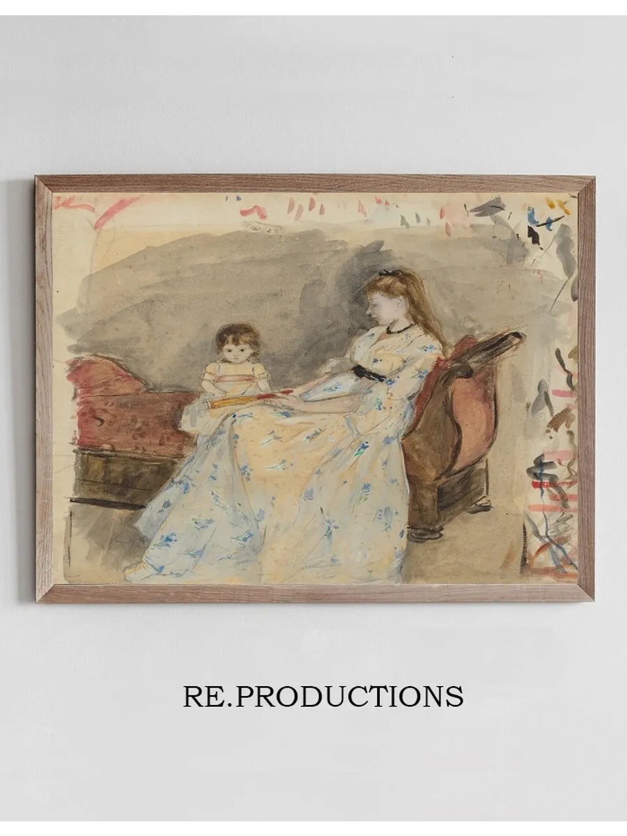 The Artist's Sister,Edma With Her Daughter Jeanne