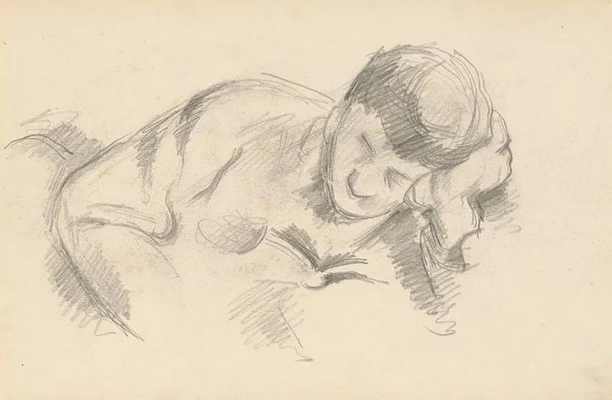 The Artist's Son Leaning on his Elbow