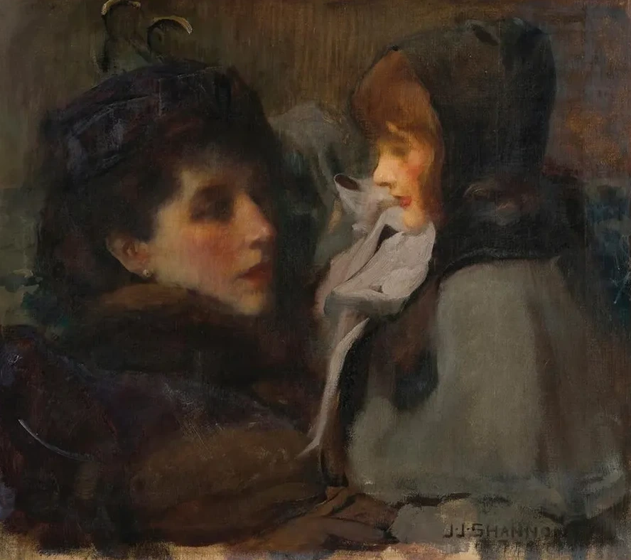 The Artist's Wife And Daughter