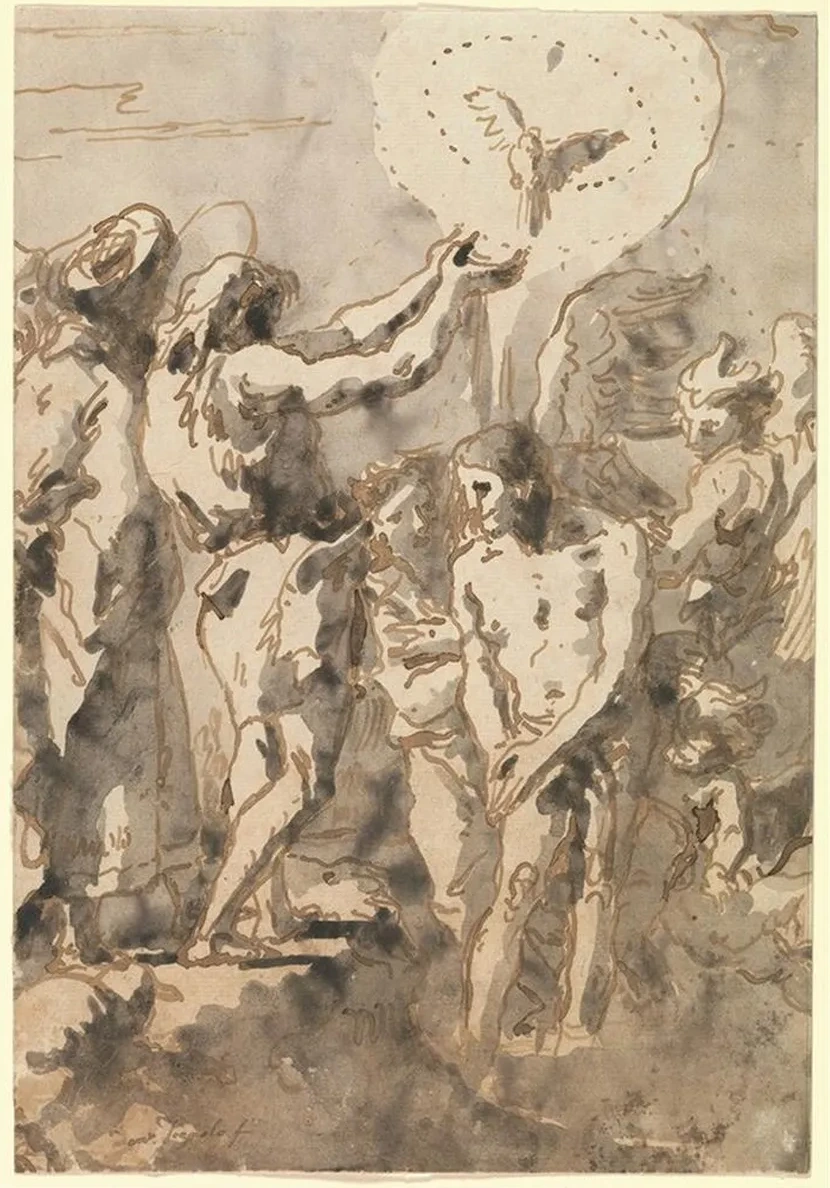 The Baptism of Christ (with Saint John, Without his Cross, in Profile to the Right)