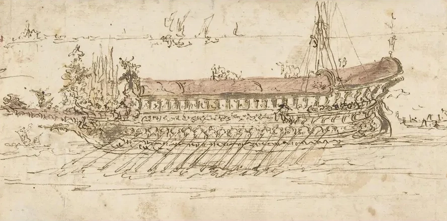 The Bucintoro Moving to the Left