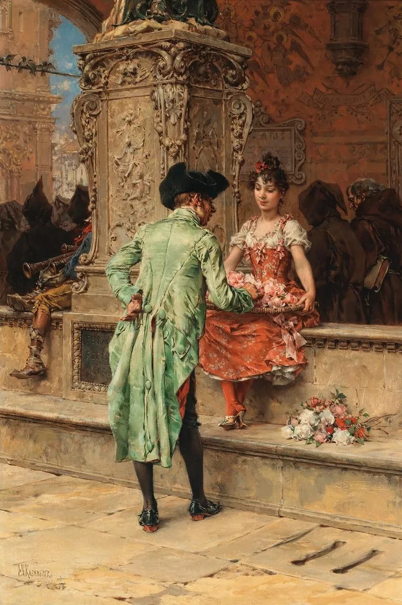 The Cavalier and the Flower Girl