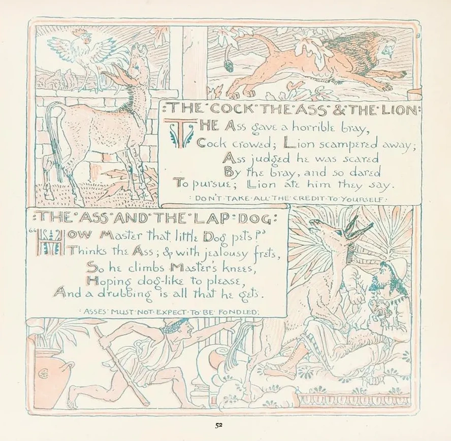 The Cock, The Ass, and the Lion, The Ass and the LapDog